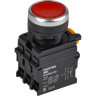 Кнопка с подсветкой и фиксацией IEK MASTER MI-BT60-11TD-3-11-K04 d=22мм 1NO+1NC красная MI-BT60-11TD-3-11-K004